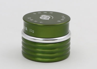 kosmetische Gläser des grünen Glas-30ml, gewellter Körper-kosmetische Beispieltöpfe