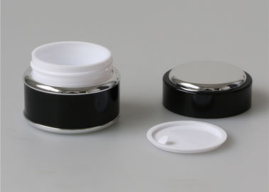 6 Unze 8 Unze 1 Unze-Schwarz-kosmetische Plastikgläser, kleine kosmetische Plastikbehälter mit Deckeln