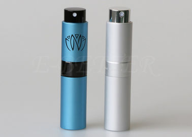 Verdrehen Sie und Spritz bunten den Zerstäuber-Mini Glass Refillable Mini Perfume-Flaschen-Spray-Aluminiumkasten