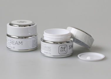 Weißes kosmetisches Plastikglas, Make-upfeuchtigkeitscreme-kleine Salben-Behälter 50g