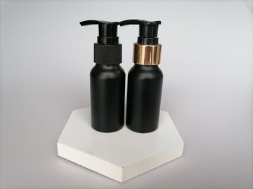 schwarze Aluminiumtropfenzähler-wesentliche Mattflaschen-kosmetische Aluminiumflaschen der pumpen-30ml