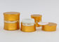 Gold 30ml bereifte kosmetische Gläser, dünne Taillen-kleine Glasmake-upbehälter mit Deckeln