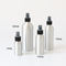 Leere kosmetische Aluminiumflaschen, weiße Talkum-Flaschen mit Filter